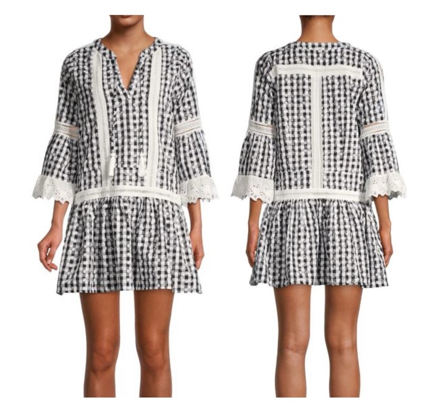 Allison New York Embroidered Drop-Waist Mini Dress